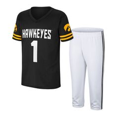 Черно-белый комплект футбольного джерси и брюк Youth Colosseum Iowa Hawkeyes Colosseum