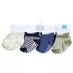 Нескользящие нескользящие носки для мальчиков Hudson Baby Infant Boy, сине-коричневого цвета Hudson Baby