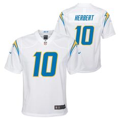 Молодежная футболка команды Nike Justin Herbert White Los Angeles Chargers Team Game Nike