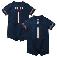 Темно-синий комбинезон Nike Justin Fields Chicago Bears Game для новорожденных и младенцев, трикотаж Nike