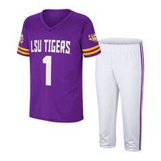 Комплект футбольной футболки и брюк Youth Colosseum фиолетового/белого цвета LSU Tigers Colosseum