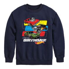 Флисовый свитшот Hot Wheels It My Birthday для мальчиков 8–20 лет Licensed Character, синий