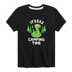 Футболка с рисунком змеи для мальчиков 8–20 лет Itss Camping Time Licensed Character