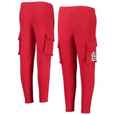 Молодежные красные флисовые брюки-карго для игроков St. Louis Cardinals Anthem Outerstuff
