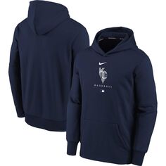 Молодежный пуловер с капюшоном Nike Kansas City Royals City Connect Performance темно-синего цвета Nike