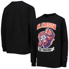 Черная футболка с символом команды-талисмана среди молодежи Clemson Tigers Strong Champion