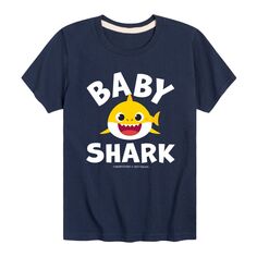 Футболка с рисунком Baby Shark для мальчиков 8–20 лет Baby Shark, синий
