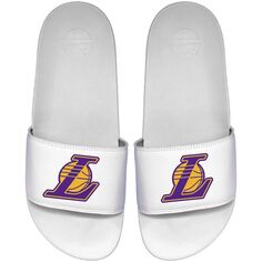 Белые шлепанцы Youth ISlide Los Angeles Lakers Primary Motto Unbranded