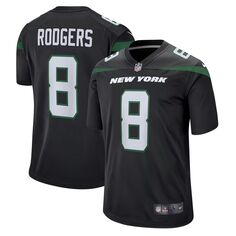 Молодежная игровая майка Nike Aaron Rodgers Stealth Black New York Jets Nike