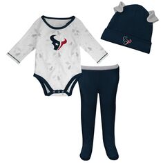 Белый/темно-синий костюм для новорожденных и младенцев Houston Texans Dream Team, комплект со штанами и шапкой Outerstuff