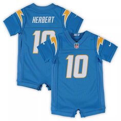 Детский комбинезон Nike Justin Herbert Powder Blue Los Angeles Chargers Game Джерси Nike