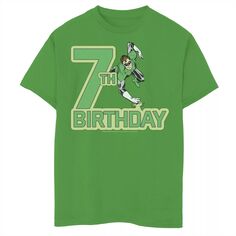 Футболка с изображением героя комиксов DC «Зеленый фонарь» на 7-й день рождения для мальчиков 8–20 лет Licensed Character