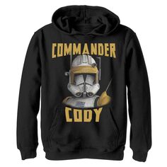 Пуловер с рисунком «Коди» для мальчиков 8–20 лет «Звездные войны: Войны клонов», командир «Коди», толстовка с капюшоном Star Wars