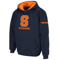 Темно-синий пуловер с капюшоном с большим логотипом Youth Stadium Athletic Syracuse Orange Unbranded