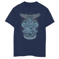 Футболка с изображением герба дома «Гарри Поттер Равенкло» для мальчиков 8–20 лет Harry Potter, синий