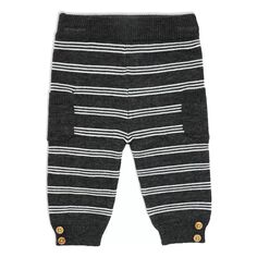 Вязаный свитер и брюки с боковыми пуговицами для маленьких мальчиков, комплект из 2 предметов Rock A Bye Baby Boutique