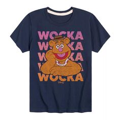 Футболка Disney&apos;s The Muppets Fozzie Bear для мальчиков 8–20 Wocka Wocka с повторяющимся рисунком Disney, синий