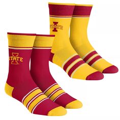 Комплект из 2 носков Youth Rock Em Socks Iowa State Cyclones в несколько полосок Team Crew Unbranded
