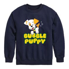 Флисовая толстовка с рисунком Bubble Guppies Puppy для мальчиков 8–20 лет Licensed Character, синий