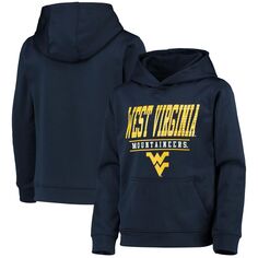 Толстовка с капюшоном Youth Navy West Virginia Mountaineers Fast Pullover Outerstuff