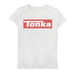 Простая красная футболка с графическим логотипом Tonka для девочек 7–16 лет Tonka