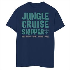 Зеленая футболка с надписью Disney Jungle Cruise для мальчиков 8–20 лет со шкипером Licensed Character