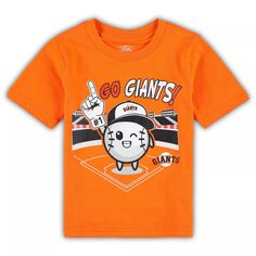 Оранжевая футболка для мальчика с мячом San Francisco Giants для малышей Outerstuff