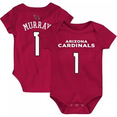 Боди для новорожденных и младенцев Kyler Murray Cardinal Arizona Cardinals Mainliner с именем и номером Outerstuff