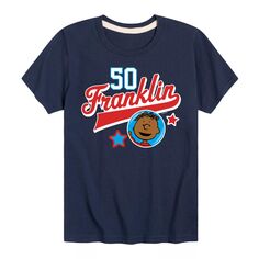 Футболка Peanuts Franklin Athletic 50 для мальчиков 8–20 лет с рисунком Licensed Character, синий