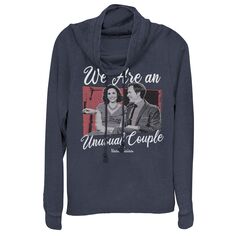 Необычный пуловер для пар с воротником-хомутом и хомутом для подростков, WandaVision, День святого Валентина Licensed Character, синий