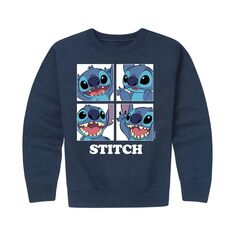 Флисовый пуловер Disney&apos;s Lilo &amp; Stitch для мальчиков размером 8–20 блоков с графическим рисунком Disney, синий