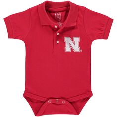 Боди-поло Infant Scarlet Nebraska Huskers Unbranded