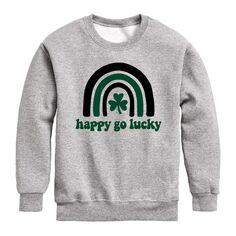 Флисовый свитшот с рисунком Happy Go Lucky Rainbow для мальчиков 8–20 лет Licensed Character