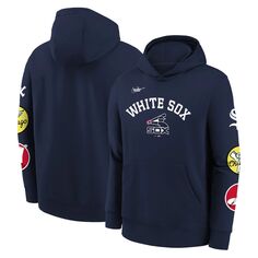Молодежный пуловер с капюшоном Nike Chicago White Sox Rewind Lefty темно-синего цвета Nike