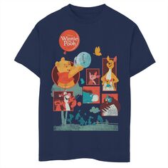 Футболка Disney&apos;s «Винни-Пух для мальчиков 8–20 лет и друзья» с графическим рисунком Disney, синий