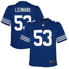 Молодежная майка Nike Darius Leonard Royal Indianapolis Colts Alternate Game Nike