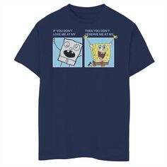 Футболка с рисунком «Губка Боб» для мальчиков 8–20 лет, квадратные штаны с рисунком «Doodlebob Meme» Nickelodeon