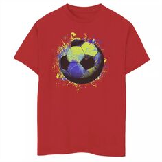 Футболка Fifth Sun с футбольным мячом и брызгами краски для мальчиков 8–20 лет с портретом и графикой Licensed Character