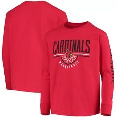Красная баскетбольная футболка с длинными рукавами Youth Champion Louisville Cardinals Champion