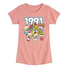 Футболка Rugrats 90s Rugrats для девочек 7–16 лет с рисунком на спине Nickelodeon