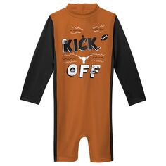 Гидрокостюм для бегунов по волнам Texas Longhorns оранжевого/черного цвета для младенцев Outerstuff