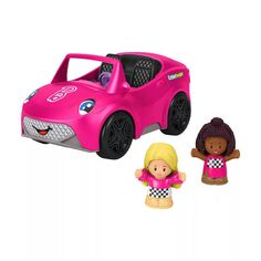 Игрушечная машинка-трансформер Barbie и 2 фигурки от Little People Fisher-Price