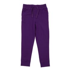 Детские брюки на шнуровке Leveret, сплошной цвет в стиле бохо Leveret, темно-фиолетовый