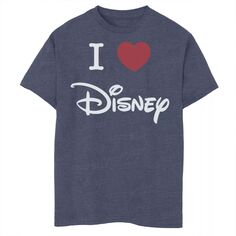 Футболка с логотипом «I Love Disney Heart» для мальчиков 8–20 лет Disney, синий