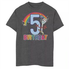 Футболка Forky с рисунком «5th Rainbow» на день рождения для мальчиков 8–20 лет Disney/Pixar «История игрушек 4» Disney / Pixar