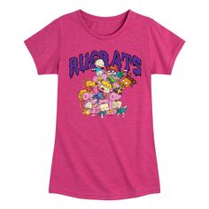 Розовая футболка с рисунком Nickelodeon Rugrats для девочек 7–16 лет Nickelodeon
