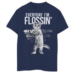 Футболка Fifth Sun Flossin&apos; Cat Humor с рисунком для мальчиков 8–20 лет Fifth Sun