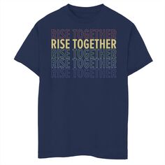 Футболка Rise Together для мальчиков 8–20 лет с надписью Licensed Character, синий
