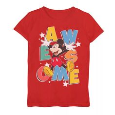 Потрясающая футболка с портретным рисунком Disney&apos;s Mickey Mouse для девочек 7–16 лет Disney