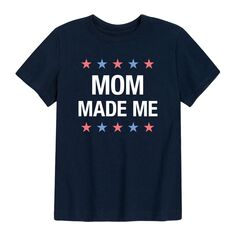 Одинаковые рубашки к 4 июля для мальчиков 8–20 лет, футболка с рисунком «Мама сделала мне» Licensed Character, синий